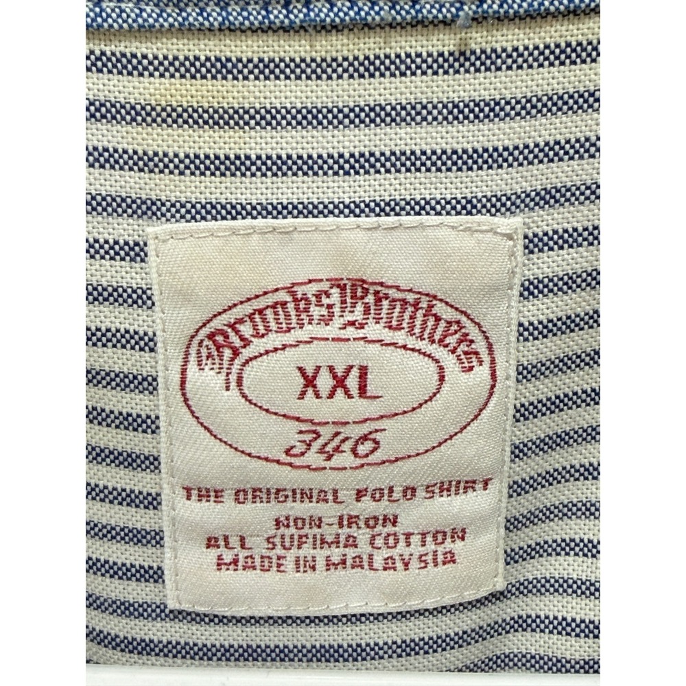 Flawed Brooks Brothers 346 Non-Iron 100% Supima Cotton Striped Button Down Shirt